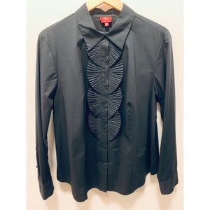 Talbots Black Tuxedo Shirt, 18W Petite (NWOT)